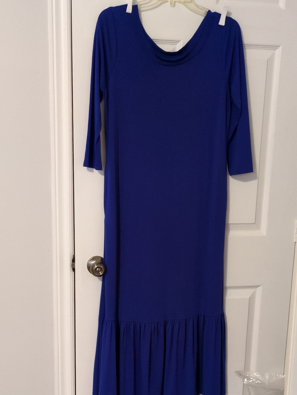 Zenana Outfitters Royal Blue Maxi Dress with Ruffled Hem
